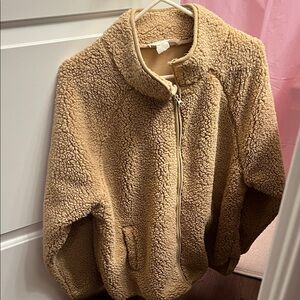 Cozy Tan Sherpa Jacket